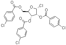 CAS 登录号：125598-74-5, alpha-D-氯化呋喃核糖三(4-氯苯甲酸)酯