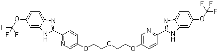 2,2'-[氧基二(2,1-乙二基氧基-5,2-吡啶二基)]二[6-(三氟甲氧基)-1H-苯并咪唑]分子结构 (CAS 1256094-72-0)