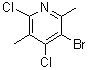 3-溴-4,6-二氯-2,5-二甲基吡啶分子结构 (CAS 1256254-36-0)