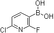 6-氯-2-氟吡啶-3-硼酸分子结构 (CAS 1256345-66-0)