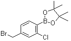 4-溴甲基-2-氯苯硼酸频哪醇酯分子结构 (CAS 1256360-55-0)