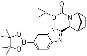 (1R,3S,4S)-3-[6-(4,4,5,5-四甲基-1,3,2-二氧杂环戊硼烷-2-基)-1H-苯并咪唑-2-基]-2-氮杂双环[2.2.1]庚烷-2-羧酸叔丁酯分子结构 (CAS 1256387-87-7)
