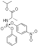 N-[(R)-(4-硝基苯氧基)苯氧基亚膦酰]-L-丙氨酸异丙酯分子结构 (CAS 1256490-49-9)