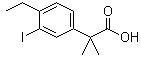 structure of CAS# 1256584-73-2, 4-乙基-3-碘-alpha,alpha-二甲基苯乙酸