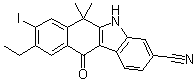 9-乙基-6,6-二甲基-8-碘-11-氧代-6,11-二氢-5H-苯并[b]咔唑-3-甲腈分子结构 (CAS 1256584-80-1)