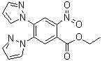 structure of CAS# 1256633-25-6, 2-硝基-4,5-二(1H-吡唑-1-基)苯甲酸乙酯