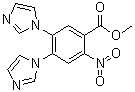4,5-二(1H-咪唑-1-基)-2-硝基苯甲酸甲酯分子结构 (CAS 1256633-33-6)