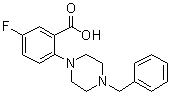 5-氟-2-[4-(苯基甲基)-1-哌嗪基]苯甲酸分子结构 (CAS 1256633-38-1)