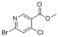 甲基6-溴-4-氯烟酸酯分子结构 (CAS 1256789-73-7)