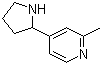 2-甲基-4-(2-吡咯烷基)吡啶分子结构 (CAS 1256805-56-7)