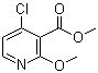 4-氯-2-甲氧基-3-吡啶羧酸甲酯分子结构 (CAS 1256826-55-7)