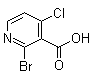 2-溴-4-氯-3-吡啶羧酸分子结构 (CAS 1256833-88-1)