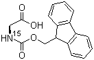 Fmoc-[15N]甘氨酸分子结构 (CAS 125700-33-6)