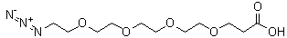 3-[2-[2-[2-(2-叠氮基乙氧基)乙氧基]乙氧基]乙氧基]丙酸分子结构 (CAS 1257063-35-6)