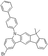 5-[1,1'-联苯]-4-基-2-溴-5,7-二氢-7,7-二甲基茚并[2,1-b]咔唑分子结构 (CAS 1257248-18-2)