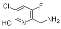 5-氯-3-氟-2-吡啶甲胺盐酸盐分子结构 (CAS 1257535-29-7)