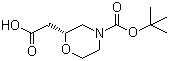 (2R)-4-叔丁氧羰基-2-吗啉乙酸分子结构 (CAS 1257848-48-8)