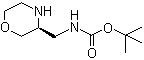 N-[(3S)-3-Morpholinylmethyl]carbamic acid 1,1-dimethylethyl ester molecular structure (CAS 1257850-88-6)