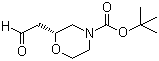 structure of CAS# 1257853-70-5, (2R)-2-(2-氧代乙基)-4-吗啉羧酸叔丁酯