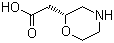 (2R)-2-吗啉乙酸分子结构 (CAS 1257854-97-9)