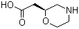 (2S)-2-吗啉乙酸分子结构 (CAS 1257854-99-1)