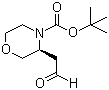 structure of CAS# 1257855-05-2, (3S)-3-(2-氧代乙基)-4-吗啉羧酸叔丁酯