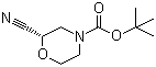 structure of CAS# 1257856-31-7, (2S)-2-氰基-4-吗啉羧酸叔丁酯