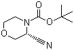 structure of CAS# 1257856-32-8, (3R)-3-氰基-4-吗啉羧酸叔丁酯