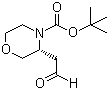 structure of CAS# 1257856-87-3, (3R)-3-(2-氧代乙基)-4-吗啉羧酸叔丁酯