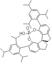 (11aS)-3,7-双[2,4,6-三(异丙基)苯基]-10,11,12,13-四氢-5-羟基-二茚并[7,1-de:1',7'-fg][1,3,2]二氧磷杂八环 5-氧化物分子结构 (CAS 1258276-28-6)