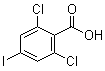 2,6-二氯-4-碘苯甲酸分子结构 (CAS 1258298-01-9)