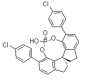 (11aS)-10,11,12,13-四氢-5-羟基-3,7-双(4-氯苯基)-二茚并[7,1-de:1',7'-fg][1,3,2]二氧磷杂八环-5-氧化物分子结构 (CAS 1258327-05-7)