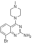 8-溴-4-(4-甲基哌嗪-1-基)喹唑啉-2-胺分子结构 (CAS 1258630-98-6)