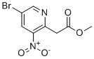 structure of CAS# 1259512-09-8, 甲基2-(5-溴-3-硝基吡啶-2-基)乙酸酯