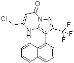 CAS 登录号：1259536-70-3, 5-(氯甲基)-3-(1-萘基)-2-(三氟甲基)-吡唑并[1,5-a]嘧啶-7(4H)-酮