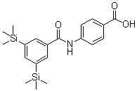 structure of CAS# 125973-56-0, 4-[[3,5-二(三甲基硅烷基)苯甲酰基]氨基]苯甲酸