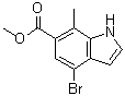 structure of CAS# 1260382-73-7, 4-溴-7-甲基-1H-吲哚-6-羧酸甲酯