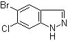 5-溴-6-氯-1H-吲唑分子结构 (CAS 1260382-77-1)