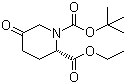 (2S)-5-氧代-1,2-哌啶二羧酸 1-叔丁酯 2-乙酯分子结构 (CAS 1260587-51-6)
