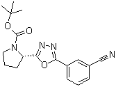 (2S)-2-[5-(3-氰基苯基)-1,3,4-恶二唑-2-基]-吡咯烷甲酸叔丁酯分子结构 (CAS 1260605-21-7)