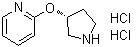 2-[(3R)-3-吡咯烷基氧基]吡啶二盐酸盐分子结构 (CAS 1260613-92-0)