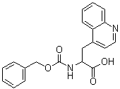 structure of CAS# 1260640-88-7, alpha-[[(Phenylmethoxy)carbonyl]amino]-4-quinolinepropanoic acid