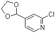 2-氯-4-(1,3-二氧戊环-2-基)吡啶分子结构 (CAS 1260664-72-9)
