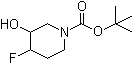 4-氟-3-羟基-1-哌啶羧酸叔丁酯分子结构 (CAS 1260772-97-1)