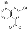甲基8-溴-2-氯喹啉-4-羧酸酯分子结构 (CAS 1260807-86-0)