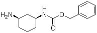 rel-N-[(1R,3S)-3-氨基环己基]氨基甲酸苄酯分子结构 (CAS 1261225-45-9)