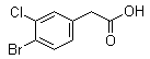 4-溴-3-氯苯乙酸分子结构 (CAS 1261643-24-6)