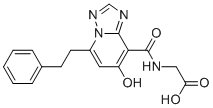 N-[[7-羟基-5-(2-苯基乙基)[1,2,4]三唑并[1,5-a]吡啶-8-基]羰基]甘氨酸分子结构 (CAS 1262132-81-9)