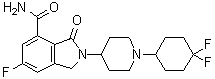structure of CAS# 1262417-51-5, 2-[1-(4,4-二氟环己基)-4-哌啶基]-6-氟-2,3-二氢-3-氧代-1H-异吲哚-4-甲酰胺