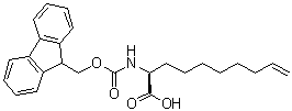 structure of CAS# 1262886-64-5, (2S)-2-[[(9H-Fluoren-9-ylmethoxy)carbonyl]amino]-9-decenoic acid
